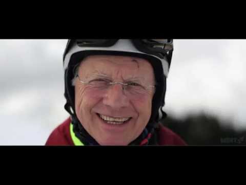 Meet Donald, learning to snowboard, age 73!